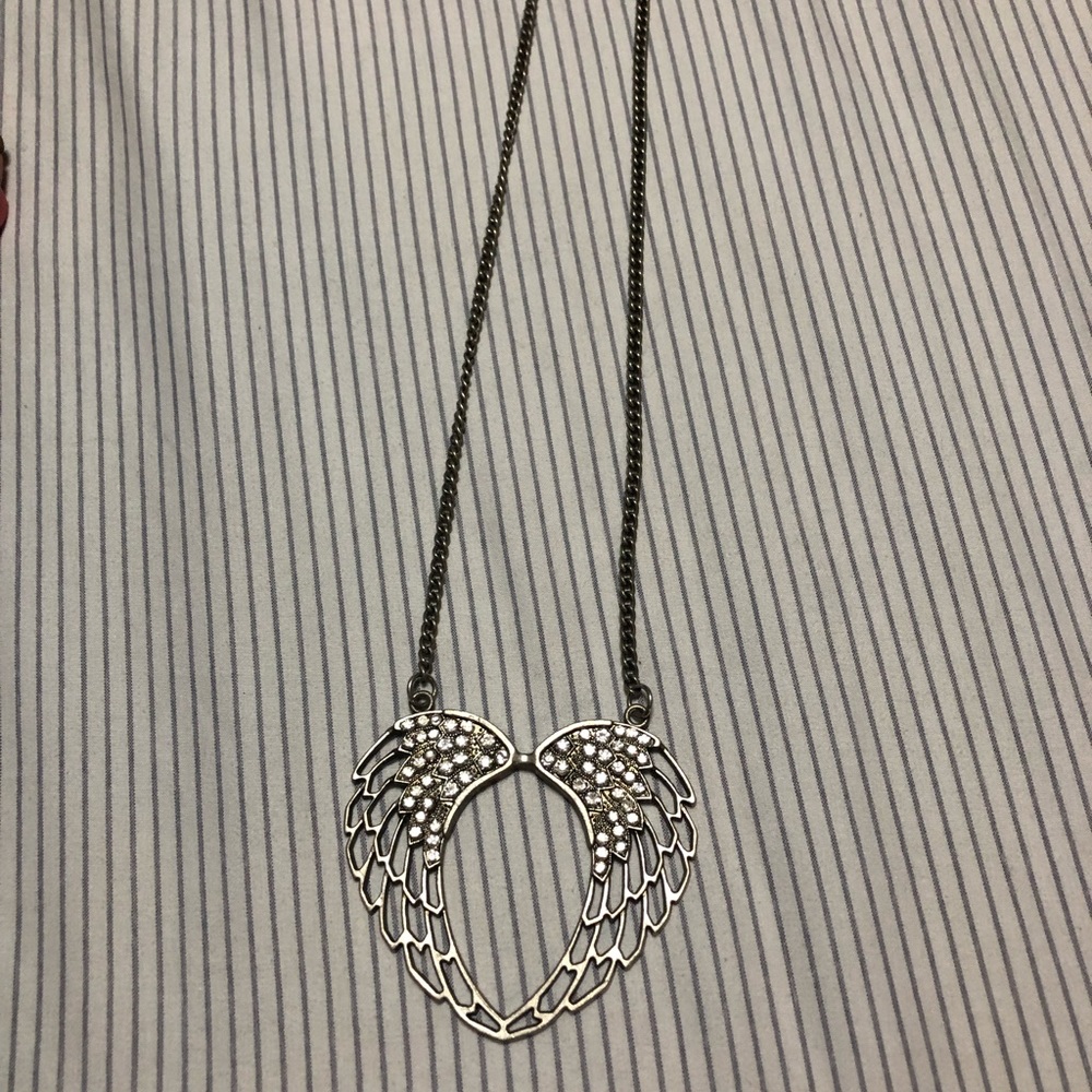Feathered heart necklace